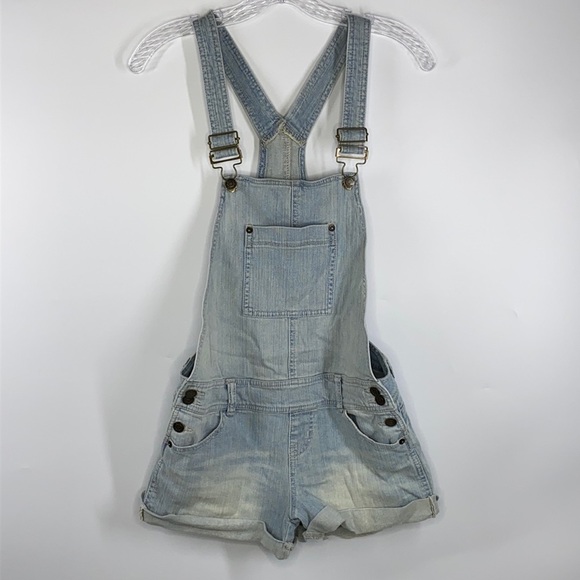 Mossimo Supply Co. Light Wash Shortalls - Picture 1 of 11
